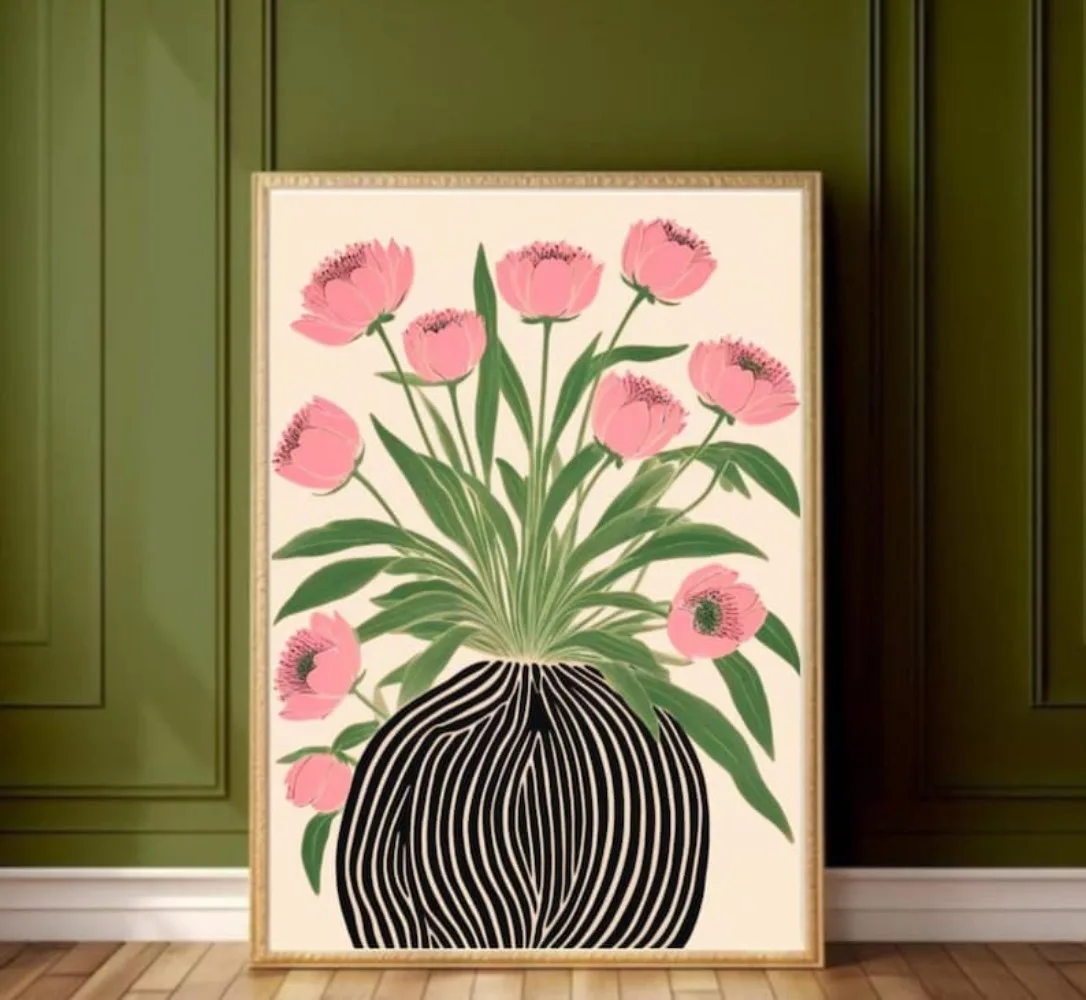 Flower Girl Basket - Affiche florale sans cadre, Art mural