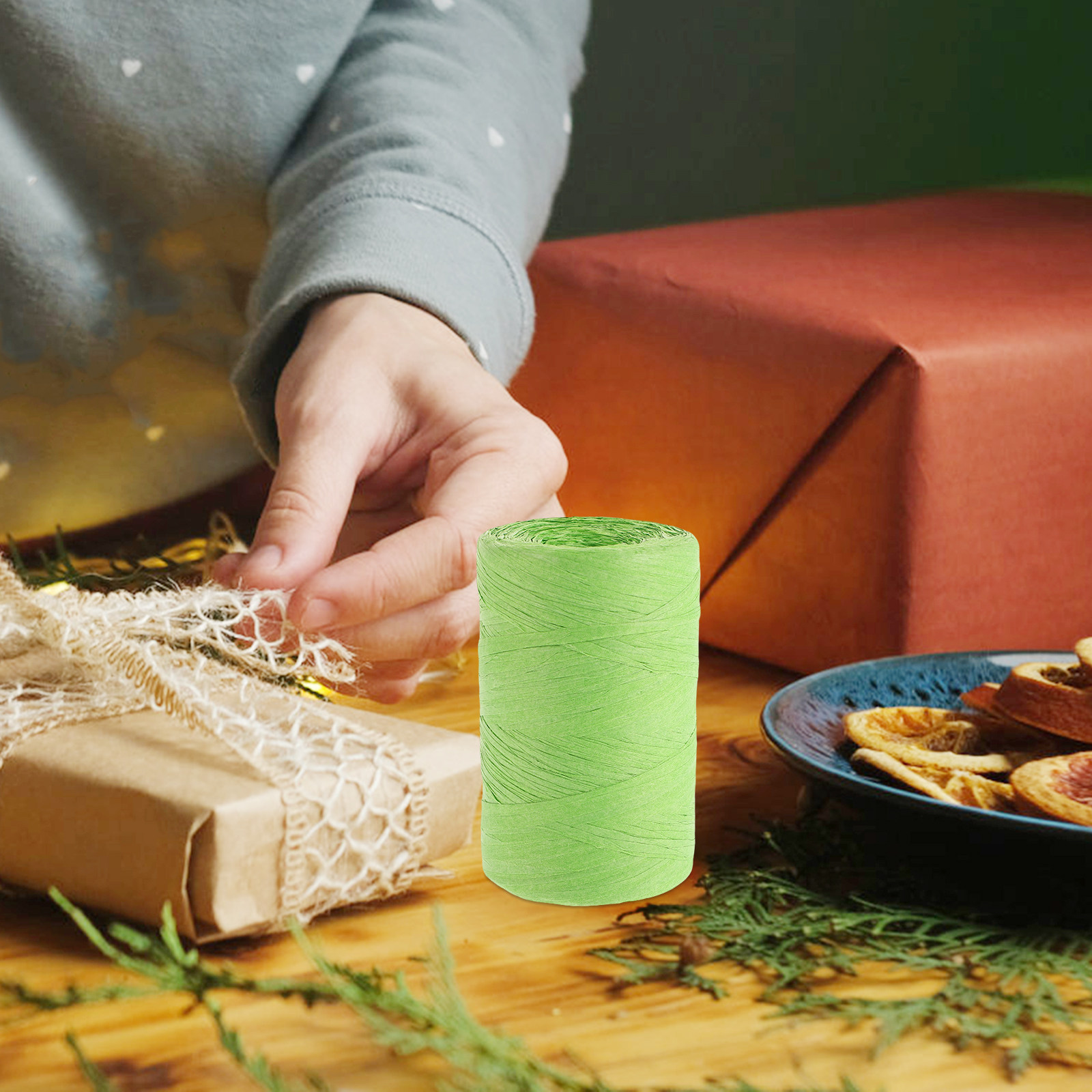 Ruban en papier raphia, ficell - Papercraft Supply Ribbon avis et prix